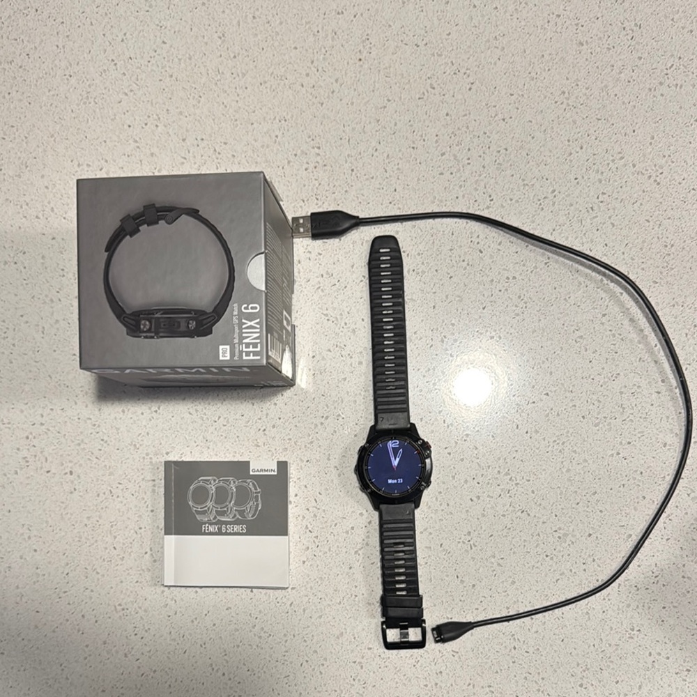 Garmin Fenix 6 Black Smartwatch with Advanced Fitness Tracking